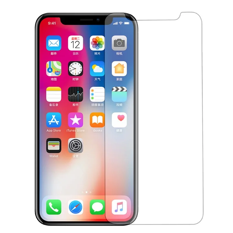 0.3mm 2.5D Anti-fingerprint Tempered Glass Screen Protector Arc Edge for iPhone X (Ten)