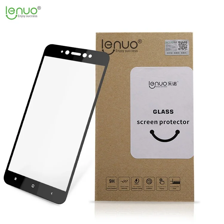 LENUO CF HD Clear Soft Edge Full Screen Tempered Glass Protection Film for Xiaomi Redmi Note 5A - Black