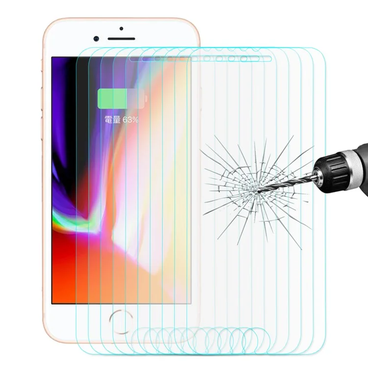 ENKAY 10PCS/Set for iPhone 7 Plus / iPhone 8 Plus Tempered Glass Screen Protectors 0.26mm 9H 2.5D Arc Edge