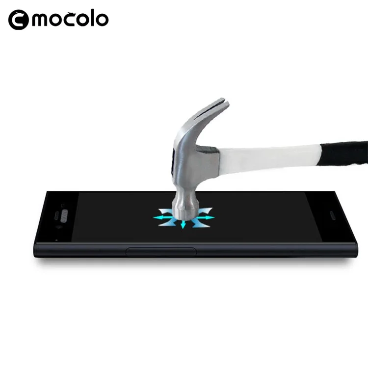 MOCOLO Silk Print Arc Edge Full Coverage Tempered Glass Screen Protector Film for Sony Xperia XZ1