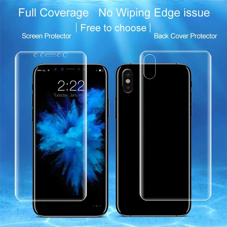 IMAK 2PCS Soft Hydrogel Back Protector Shield Films for iPhone X/Xs 5.8 inch