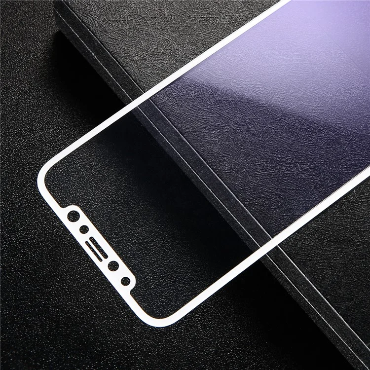 BASEUS Anti-blue-ray 0.23mm Soft PET Full Glue Full Screen Coverage Tempered Glass Protector Film for iPhone X 5.8 inch - White