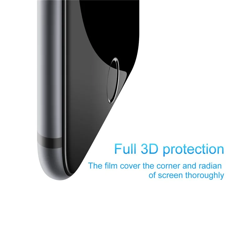 BASEUS 0.23mm 3D Curved Soft PET Full Glue Full Screen Tempered Glass Protector Film for iPhone 8/7 4.7 inch - Black