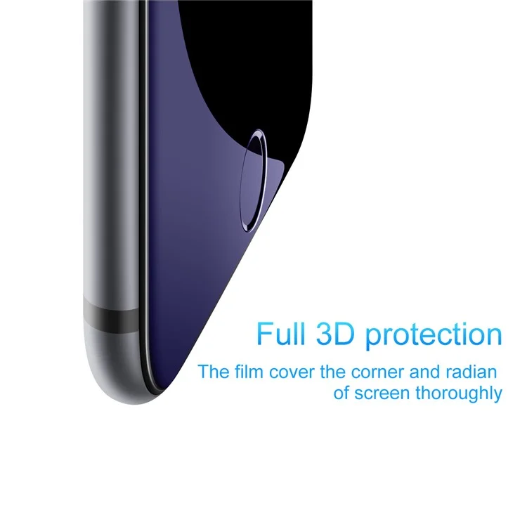 BASEUS 3D Curved Anti-blue-ray Soft PET Full Glue Full Screen Tempered Glass Protector for iPhone 8/7 - Black
