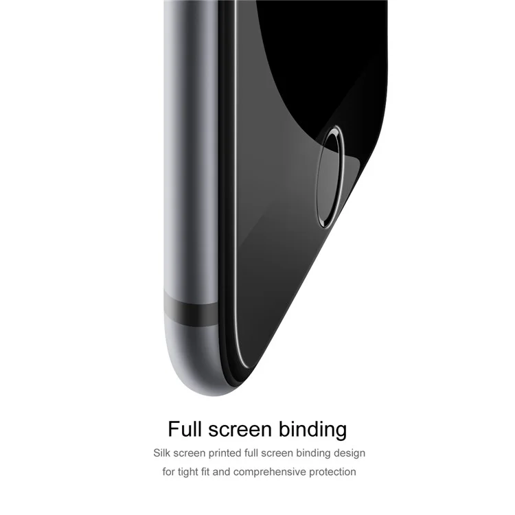 BASEUS 0.2mm Full Glue Tempered Glass Screen Protector for iPhone 8/7 Silk Print Full Size - Black