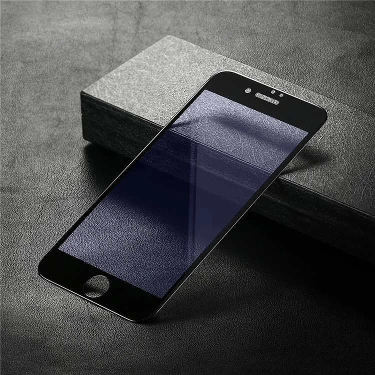 BASEUS 0.2mm Full Glue Anti-blue-ray Tempered Glass Screen Protector for iPhone 8 Plus / 7 Plus Silk Print Full Size - Black