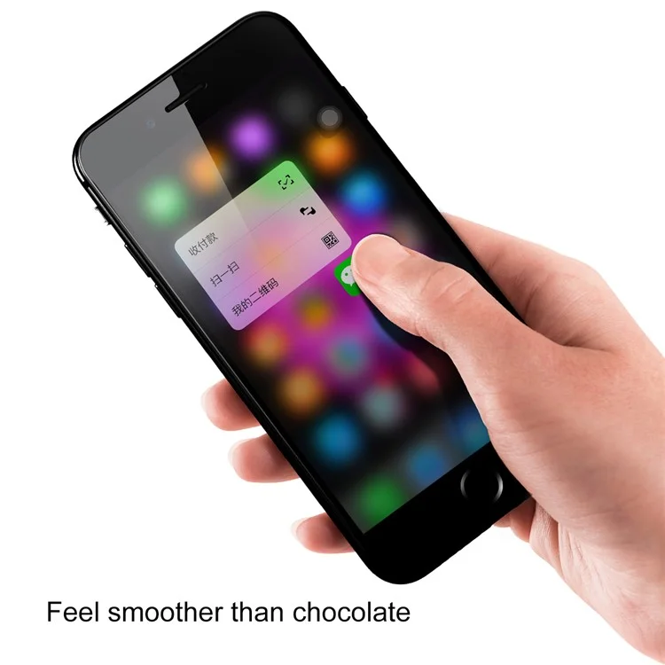 BASEUS Anti-spy Soft PET Full Size Full Glue Tempered Glass Screen Protector for iPhone 8 / 7 4.7 inch - Black