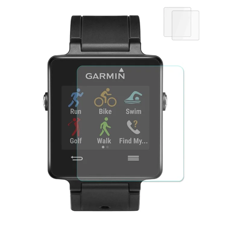 HAT PRINCE for Garmin Vivocative 2Pcs 0.2mm 9H Tempered Glass Screen Protector