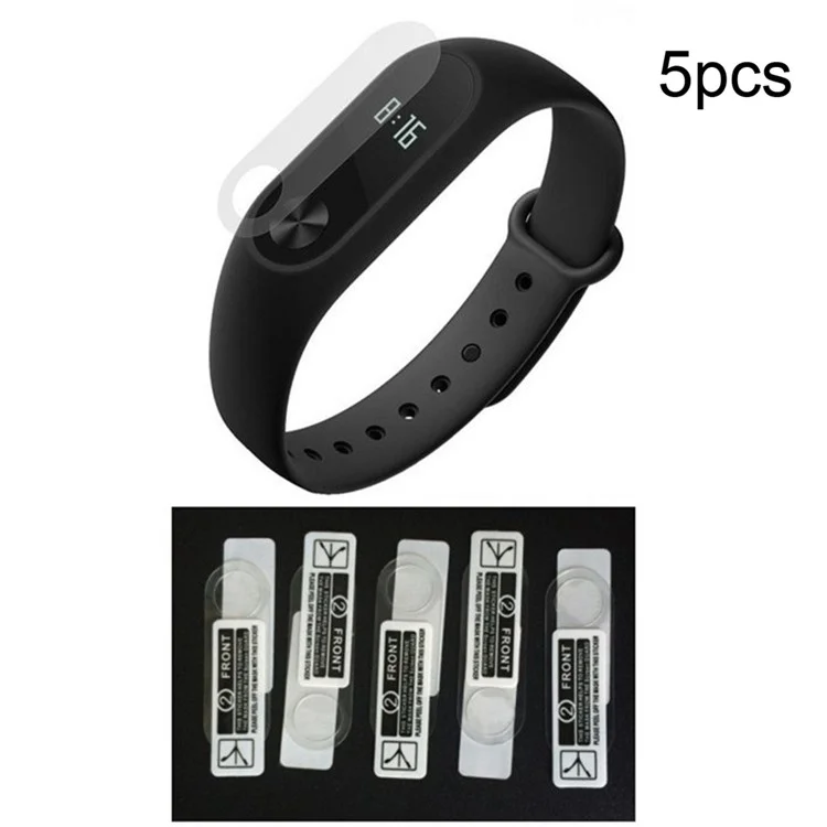 5Pcs HD Full Coverage Screen Protector Film for Xiaomi Mi Band 2 (With Hole)
