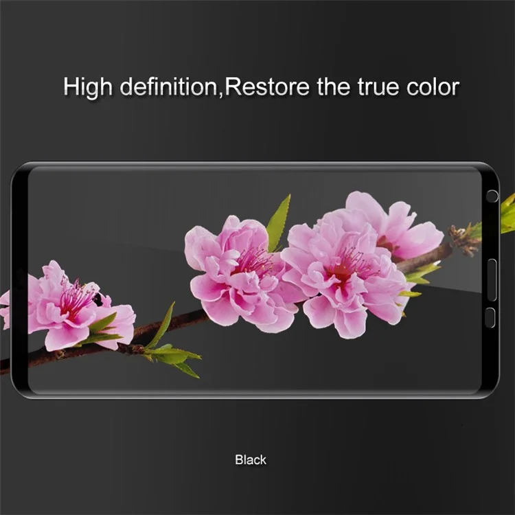 IMAK 3D Curved Full Screen Coverage Tempered Glass Guard Film for LG V30 - Black