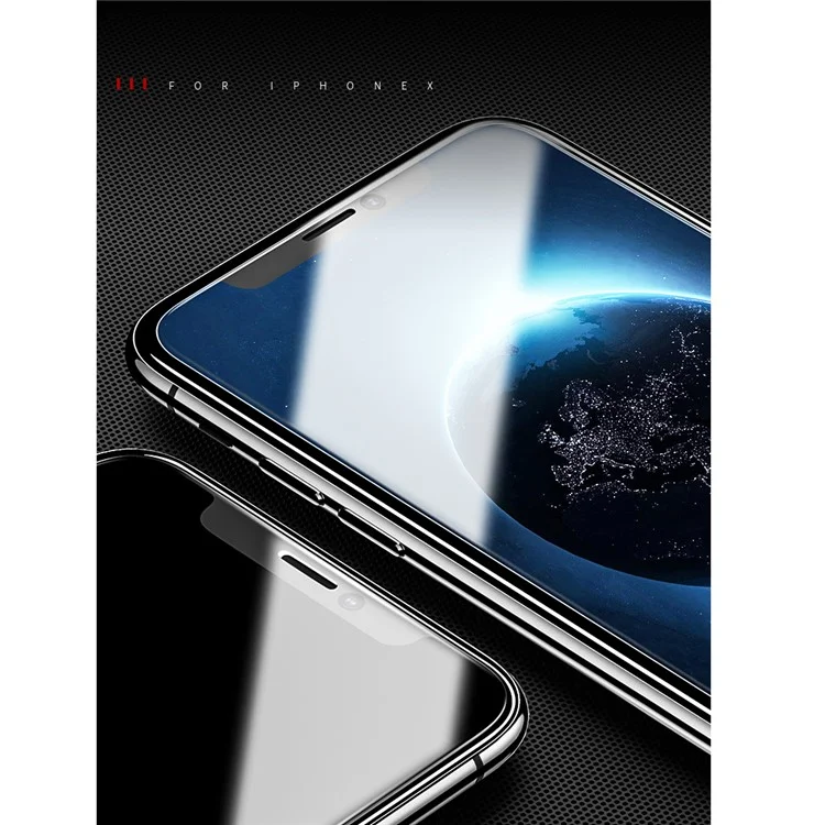 USAMS for iPhone X (Ten) 0.15mm Thin Clear Full Cover Tempered Glass Screen Protector 9H Guard