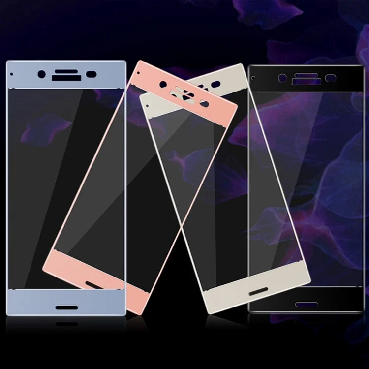 IMAK Full Coverage Anti-explosion Tempered Glass Screen Protector Film for Sony Xperia XZ1 - White