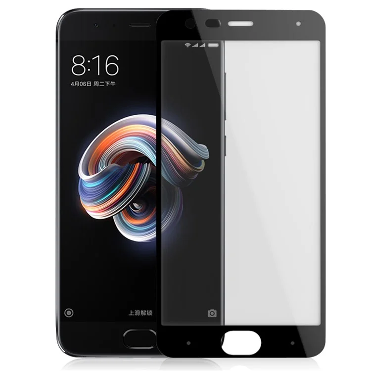 LENUO for Xiaomi Mi Note 3 CF HD Clear Full Screen Tempered Glass Film with 2.5D Arc Edge - Black