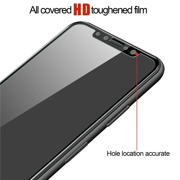 IVSO 3D 0.26mm 9H Full Covered Tempered Glass Screen Protector for iPhone X / 10 5.8 inch - Black