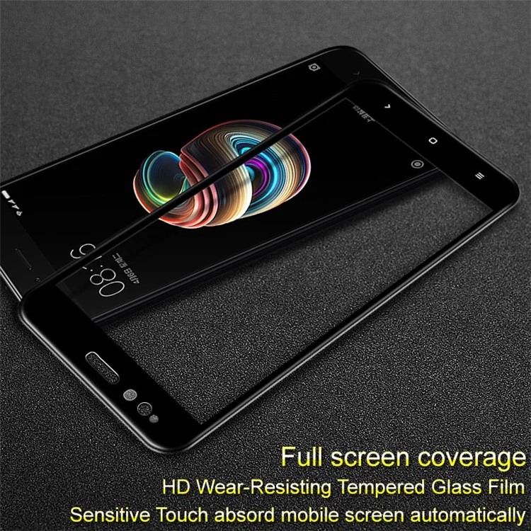 IMAK Pro+ Full Coverage Tempered Glass Screen Protector for Xiaomi Mi A1 / 5X - Black