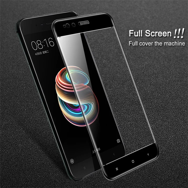 IMAK Pro+ Full Coverage Tempered Glass Screen Protector for Xiaomi Mi A1 / 5X - Black