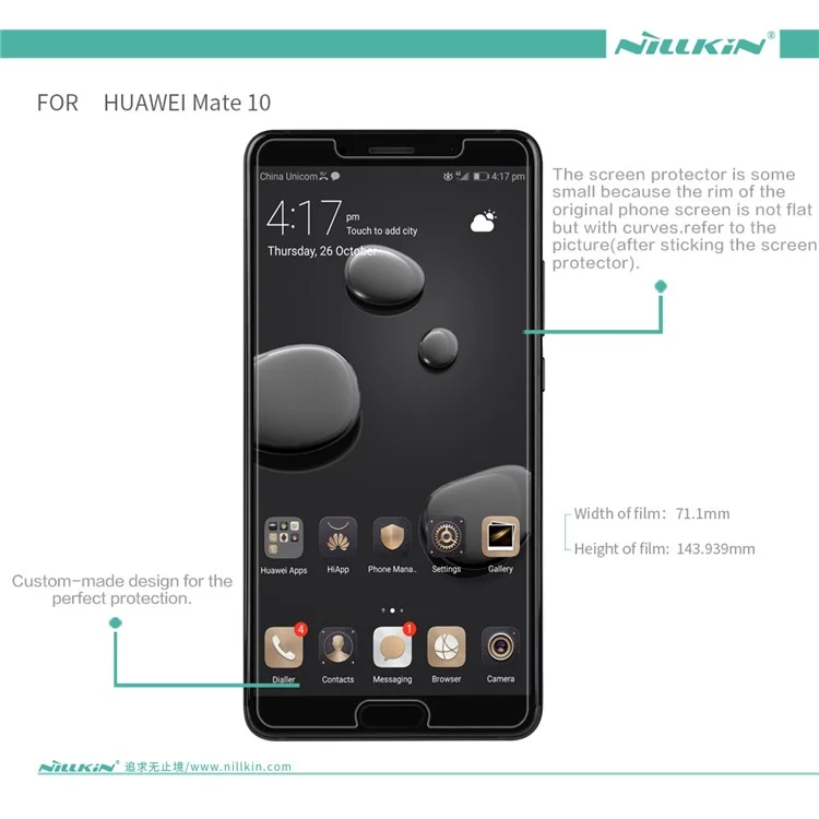 NILLKIN for Huawei Mate 10 Anti-fingerprint HD Clear LCD Screen Protector