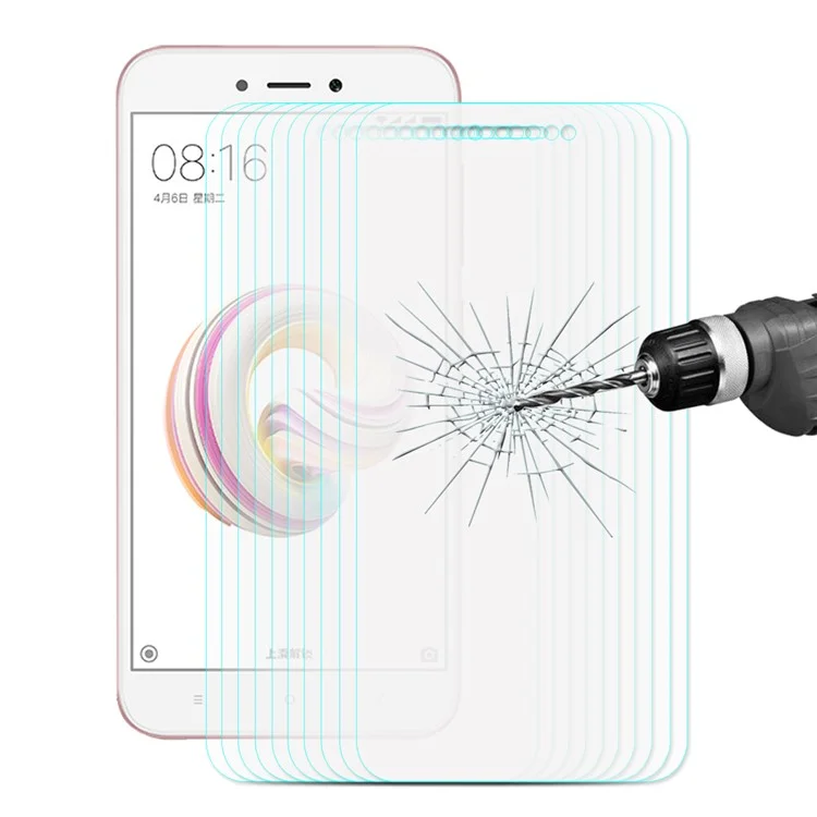 ENKAY 10Pcs 0.26mm 9H 2.5D Tempered Glass Screen Protector Guard Film for Xiaomi Redmi 5A