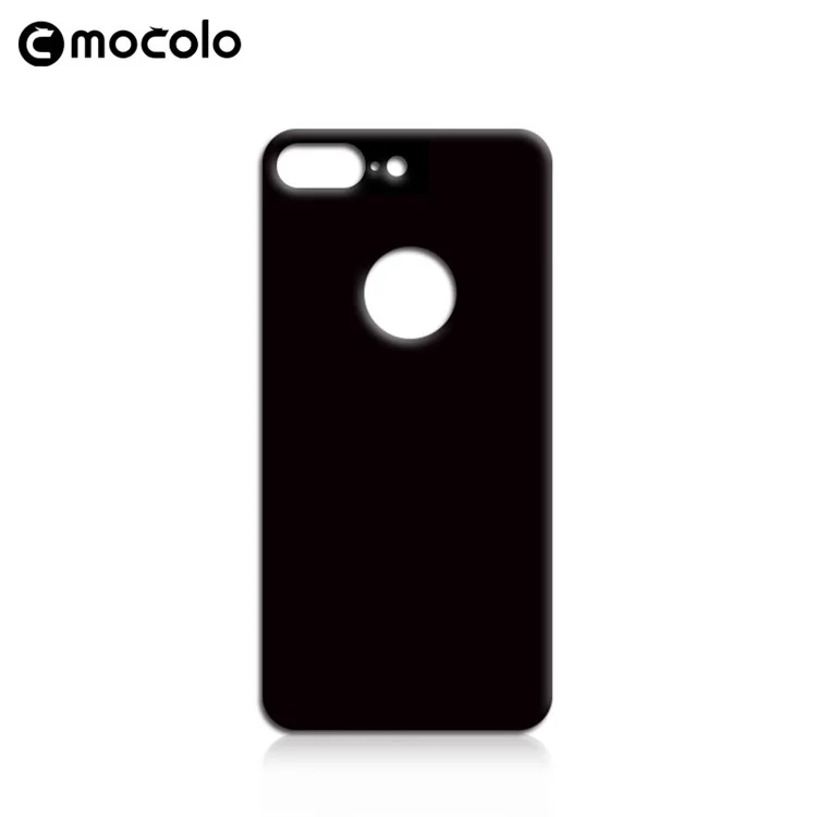 MOCOLO 3D Silk Print Full Glue Tempered Glass Back Cover Protector for iPhone 8 Plus - Black