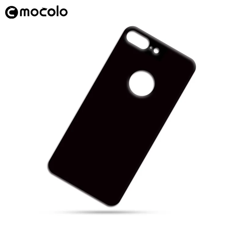 MOCOLO 3D Silk Print Full Glue Tempered Glass Back Cover Protector for iPhone 8 Plus - Black