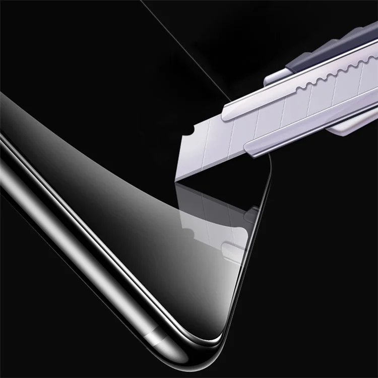 MOCOLO 3D Silk Print Full Glue Tempered Glass Back Cover Protector for iPhone 8 Plus - Black