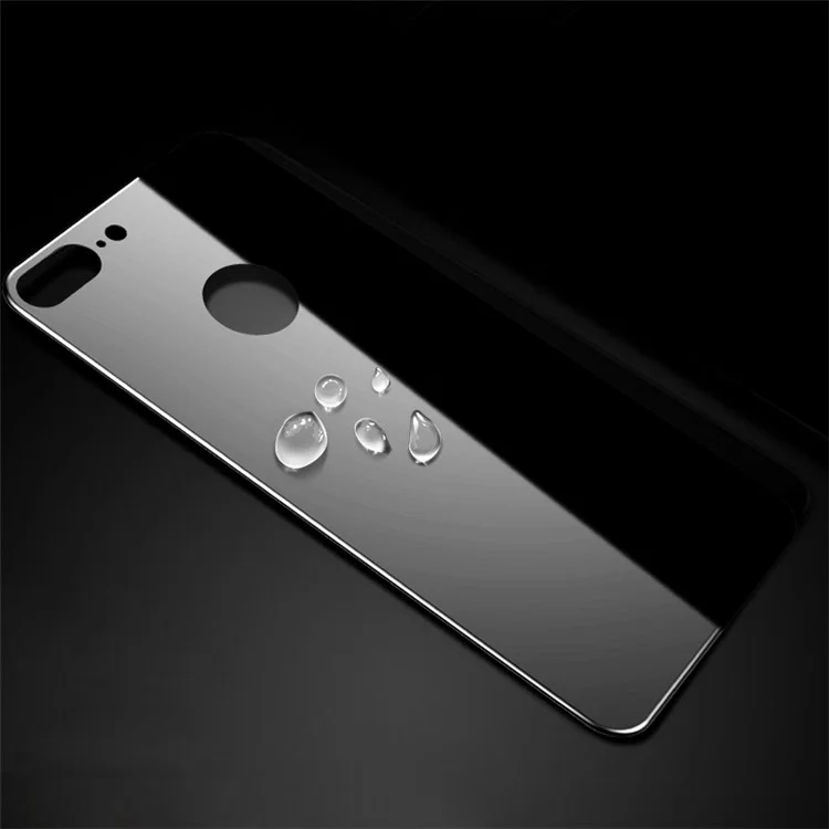MOCOLO 3D Silk Print Full Glue Tempered Glass Back Cover Protector for iPhone 8 Plus - Black