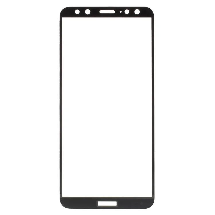 Seidedrucken Full GRÖSSE Tempered Gla Screen Protector Für Huawei Mate 10 Lite / Nova 2i. / MAIMANG 6. / Ehre 9i (Indien) - Schwarz