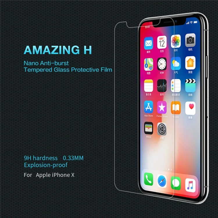 NILLKIN Amazing H Tempered Glass Anti-burst Screen Protector Film for iPhone X