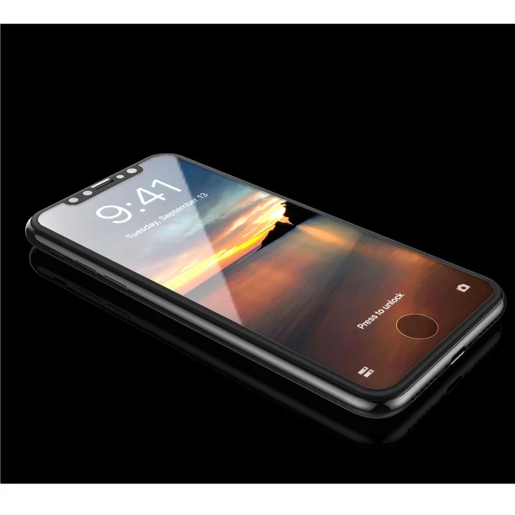 DEVIA 0.18mm Soft Edges 3D Curved Tempered Glass Full Screen Protector Film for iPhone X(Ten) 5.8 inch