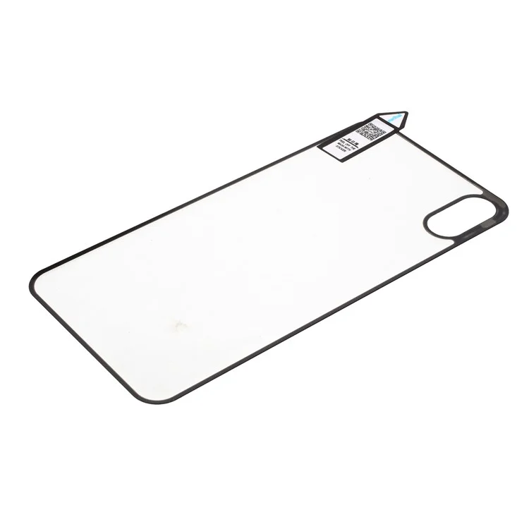 RURIHAI for iPhone X 5.8 inch 0.26mm 4D Anti-explosion Tempered Glass Back Cover Film - Black