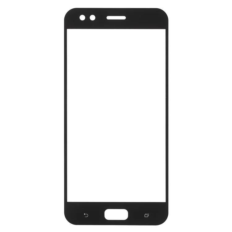Silk Print Complete Covering Tempered Glass Screen Protector for Asus ZenFone 4 (ZE554KL) - Black