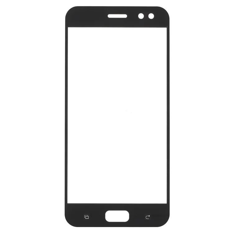 Silk Print Complete Covering Tempered Glass Screen Protector for Asus ZenFone 4 (ZE554KL) - Black