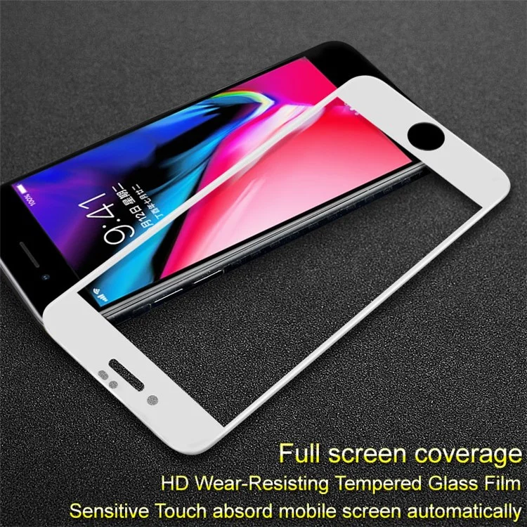 IMAK Pro+ Anti-explosion Tempered Glass Full Coverage Screen Guard Film for iPhone 8/7 4.7 inch - White