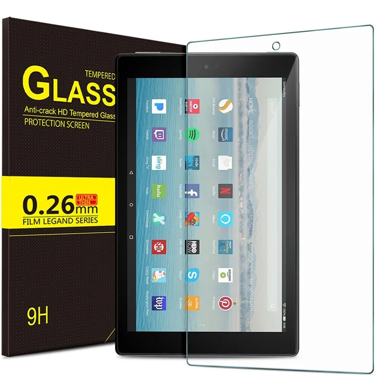 For Amazon Fire HD 10 (2017) 9H Hardness Tempered Glass Protector Guard Anti-blue-ray