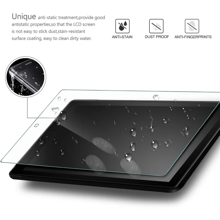 For Amazon Fire HD 10 (2017) 9H Hardness Tempered Glass Protector Guard Anti-blue-ray