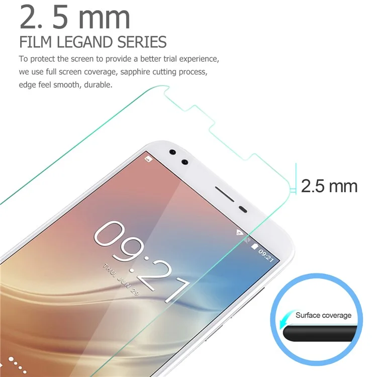 For Doogee X30 9H Hardness 0.26mm Tempered Glass Protector Guard