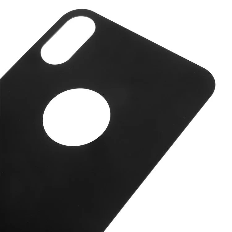 Curved Silk Print Back Protector Film for iPhone X - Black