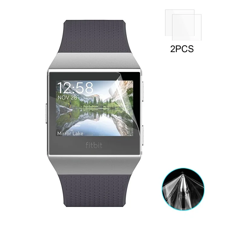HAT PRINCE 2Pcs/Set Soft TPU Screen Protector Film for Fitbit Ionic
