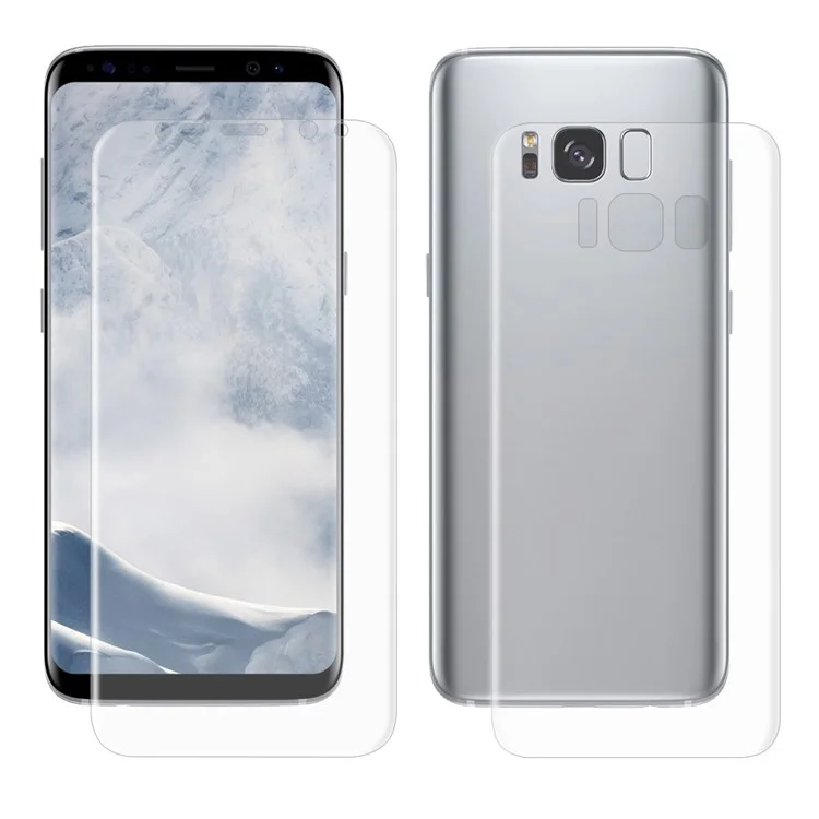 HAT PRINCE for Samsung Galaxy S8 Plus G955 Soft PET Curved Full Screen Protector + Back Cover Film