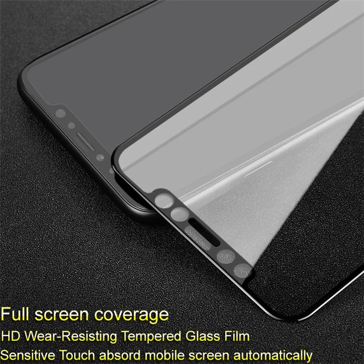 IMAK Pro+ Full Coverage Anti-explosion Tempered Glass Screen Protector for iPhone (2019) 5.8" / XS / X/10 - Black