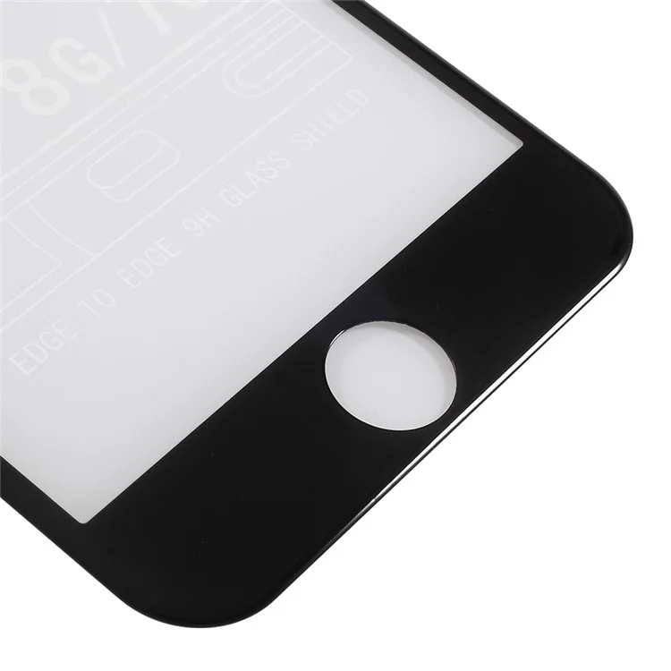 4D Full Coverage Tempered Glass Screen Protector for iPhone 8/7 - Black