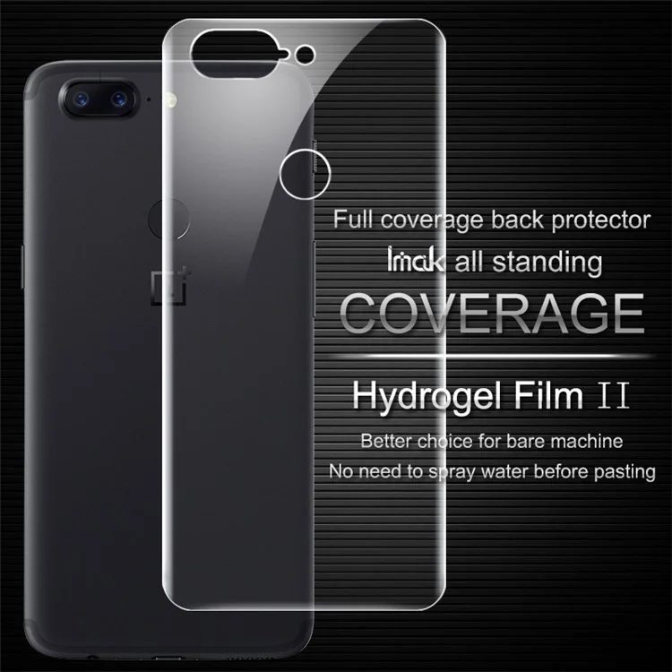 IMAK Soft Clearer Hydrogel Film II Full Cover Back Protector for OnePlus 5T