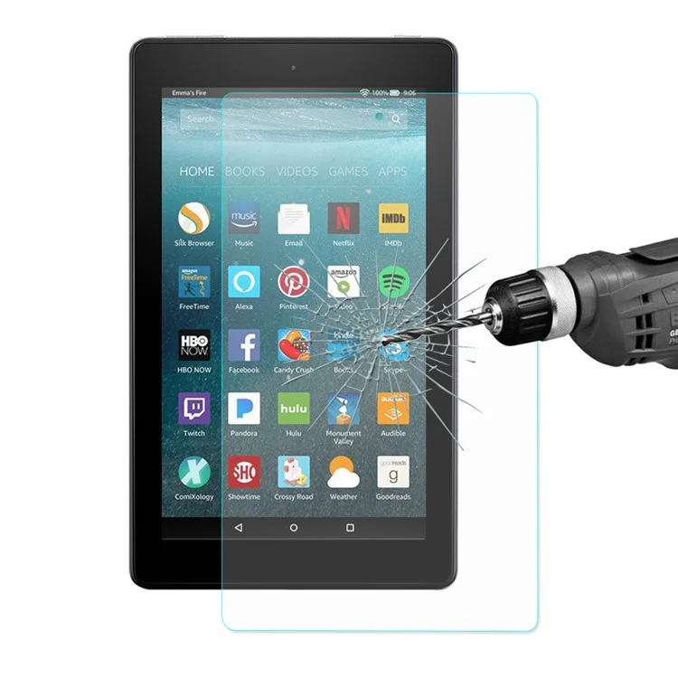 HAT PRINCE 0.33mm 9H Tablet LCD Tempered Glass Screen Guard Film for Amazon Fire 7 (2017)