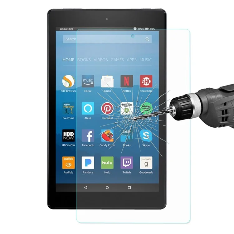 HAT PRINCE 0.33mm 9H Tablet LCD Tempered Glass Screen Protector for Amazon Fire HD 8 (2017)