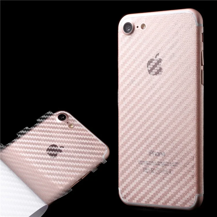 Transparent Carbon Fiber Texture Back Sticker Protector for iPhone 8 / 7