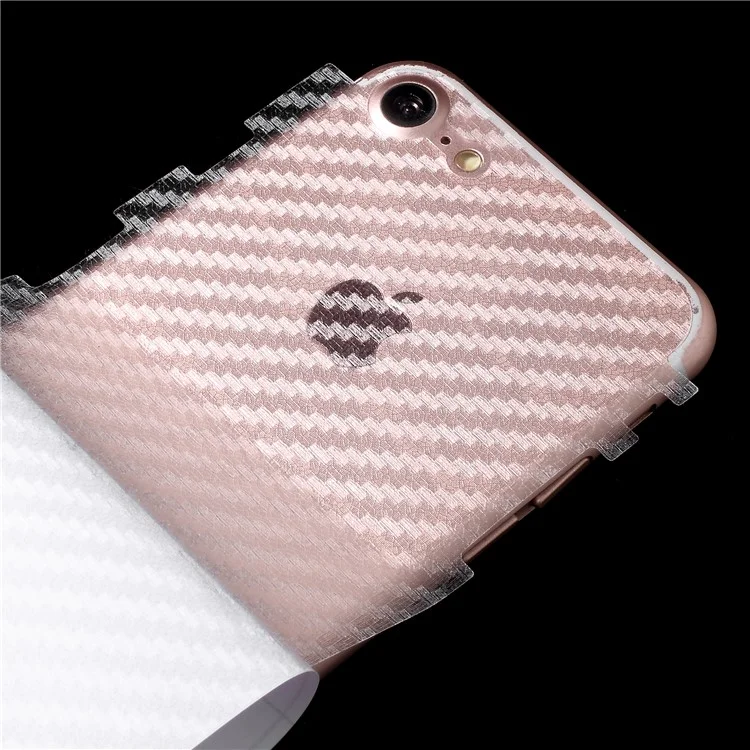 Transparent Carbon Fiber Texture Back Sticker Protector for iPhone 8 / 7