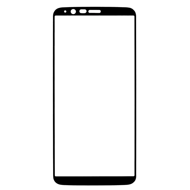 Full Size Silk Print Tempered Glass Screen Protector Film for OnePlus 5T - Black