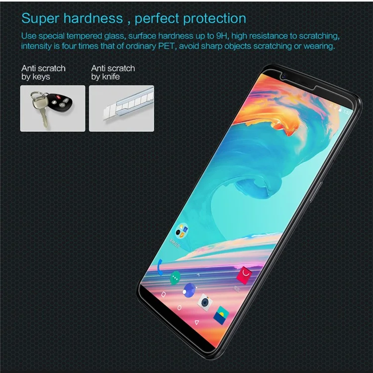 NILLKIN Amazing H for OnePlus 5T 9H 0.33mm Tempered Glass Screen Protector Anti-Explosion