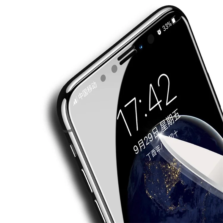 USAMS US-BH373 3D Curved Full Cover 0.33mm Tempered Glass Screen Protector for iPhone X(Ten)