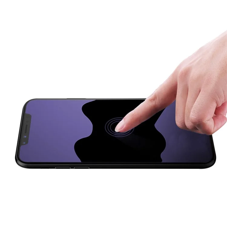 NXE for iPhone X Anti-blue-ray Silk Printing 2.5D 9H Tempered Glass Screen Protector Complete Coverage